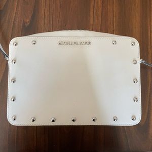 White Studded Michael Kors Crossbody Purse. New without Tags. Never Used.